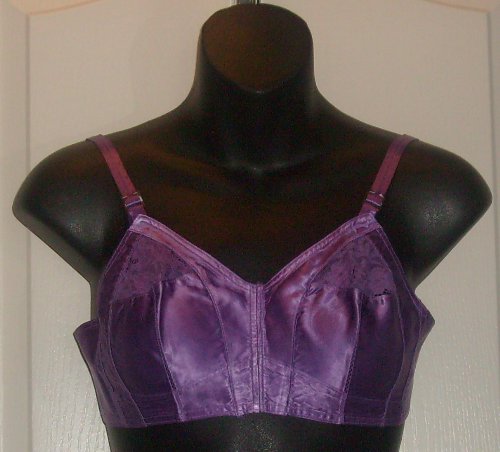 Vintage Custom Dyed Purple Satin Bra 32 34b