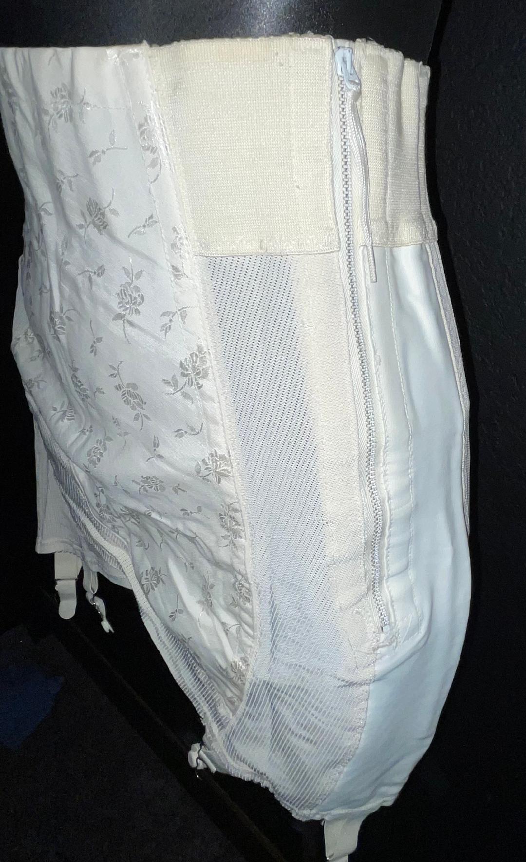 Vintage 1950 s SARONG Wide Waistband OB Open Bottom Girdle W 6 Garters vintage-1950-s-sarong-wide-waistband-ob-open-bottom-girdle-w-6-garters