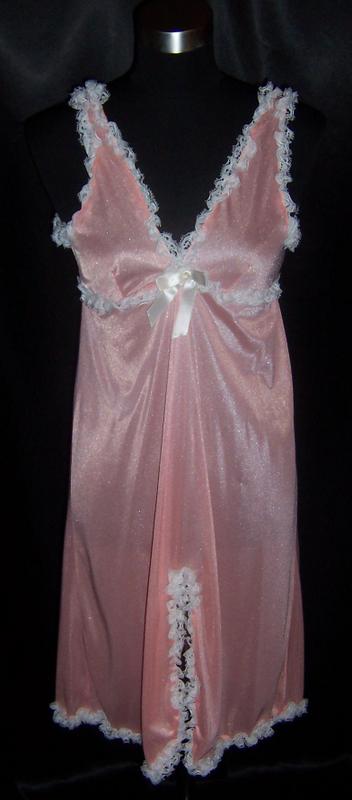 Vintage 70's DREAMY RUFFLED LACE Slip Gown 32-34 : Pink Girl Vintage ...